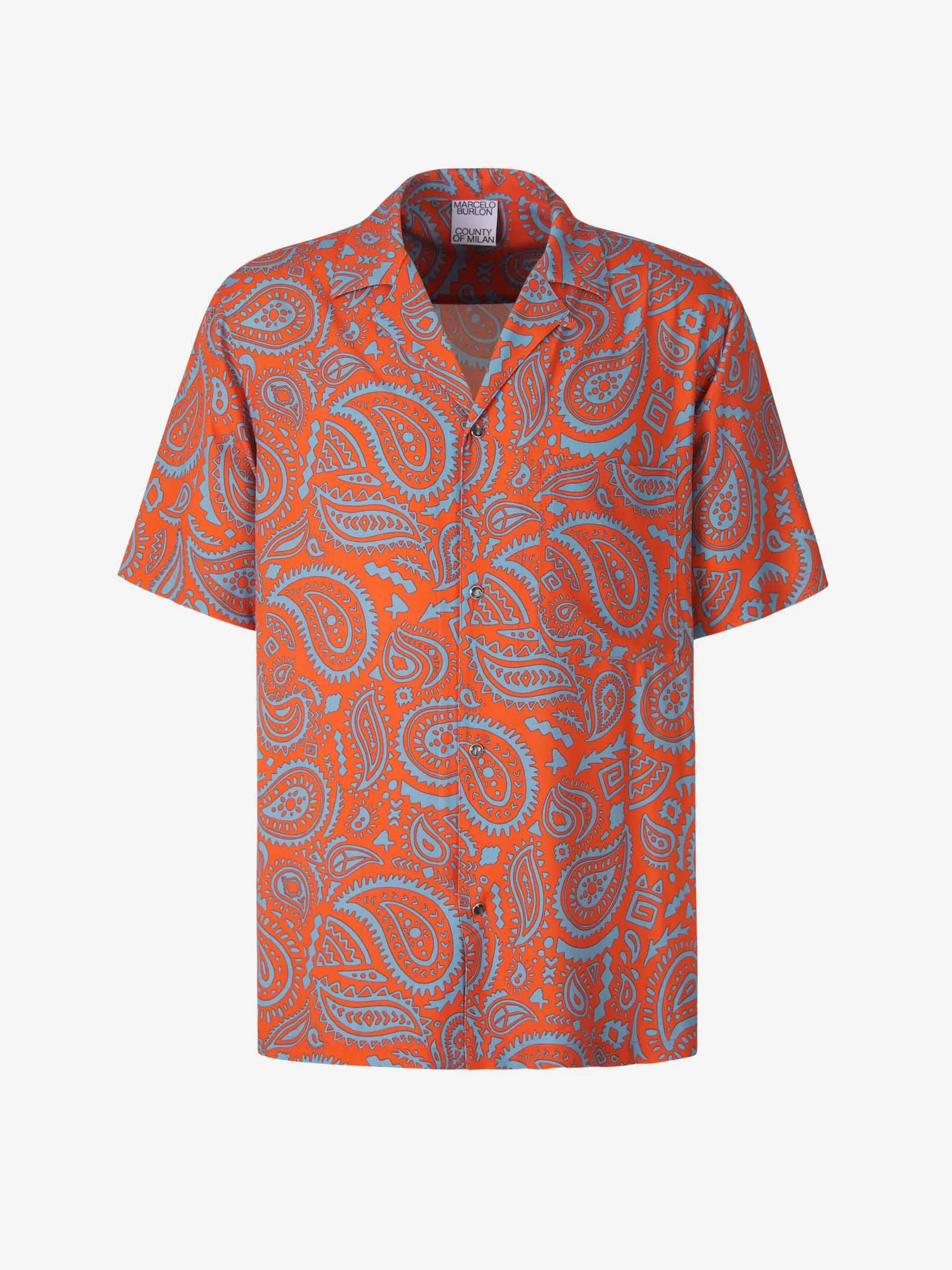 Marcelo Burlon Camisa Motivo Paisley