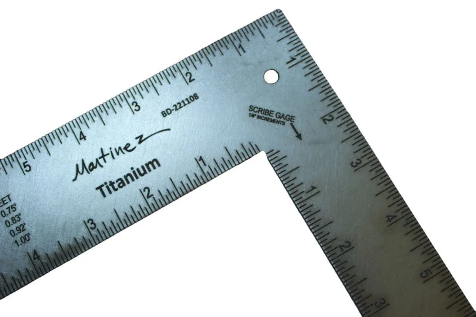 Martinez Tools | Titanium Framing Square 24 in. x 16 in. Without Scribe Marks