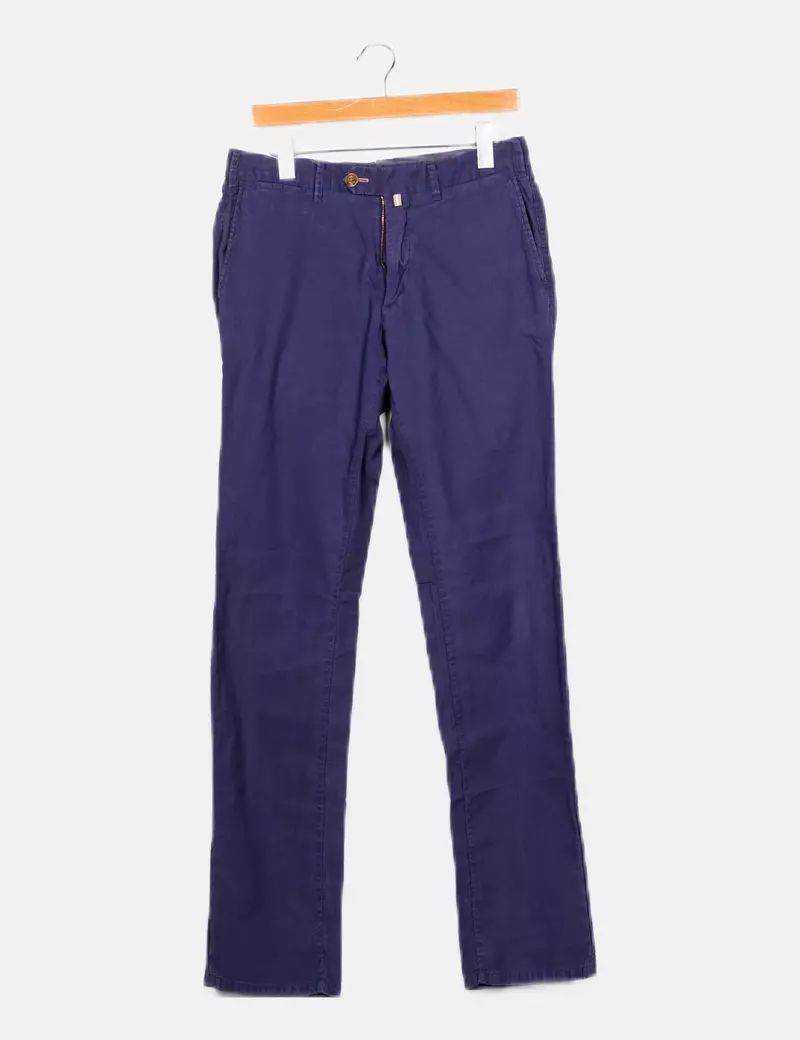 Massimo Dutti Pantalón azul recto
