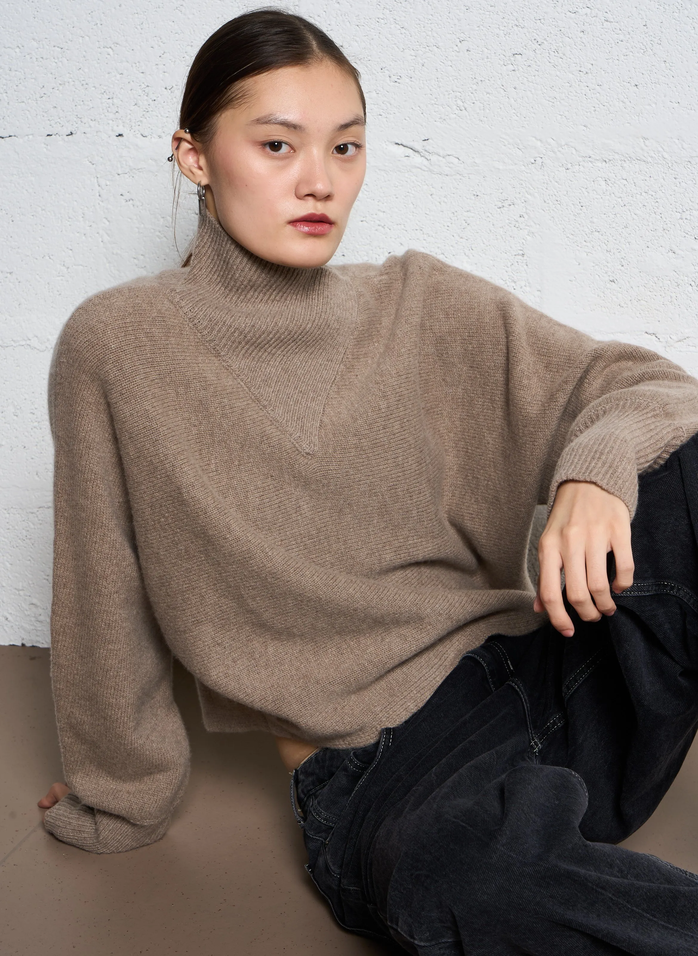 MELISSA  JERSEY DE LANA OVERSIZE EN BEIGE