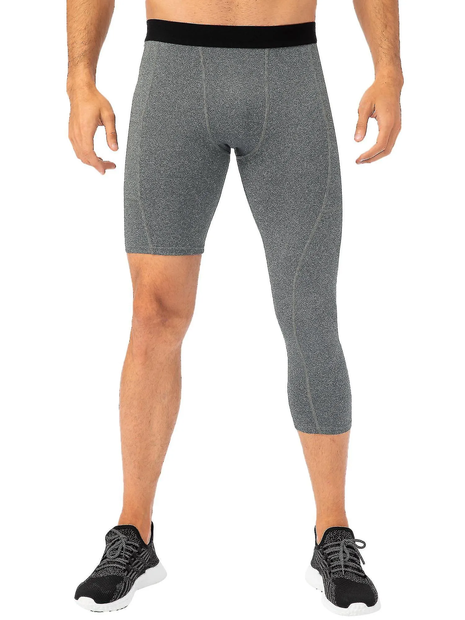 Men One Leg Leggings For Basketball Side Pockets Fitness Training Single Leg Tights