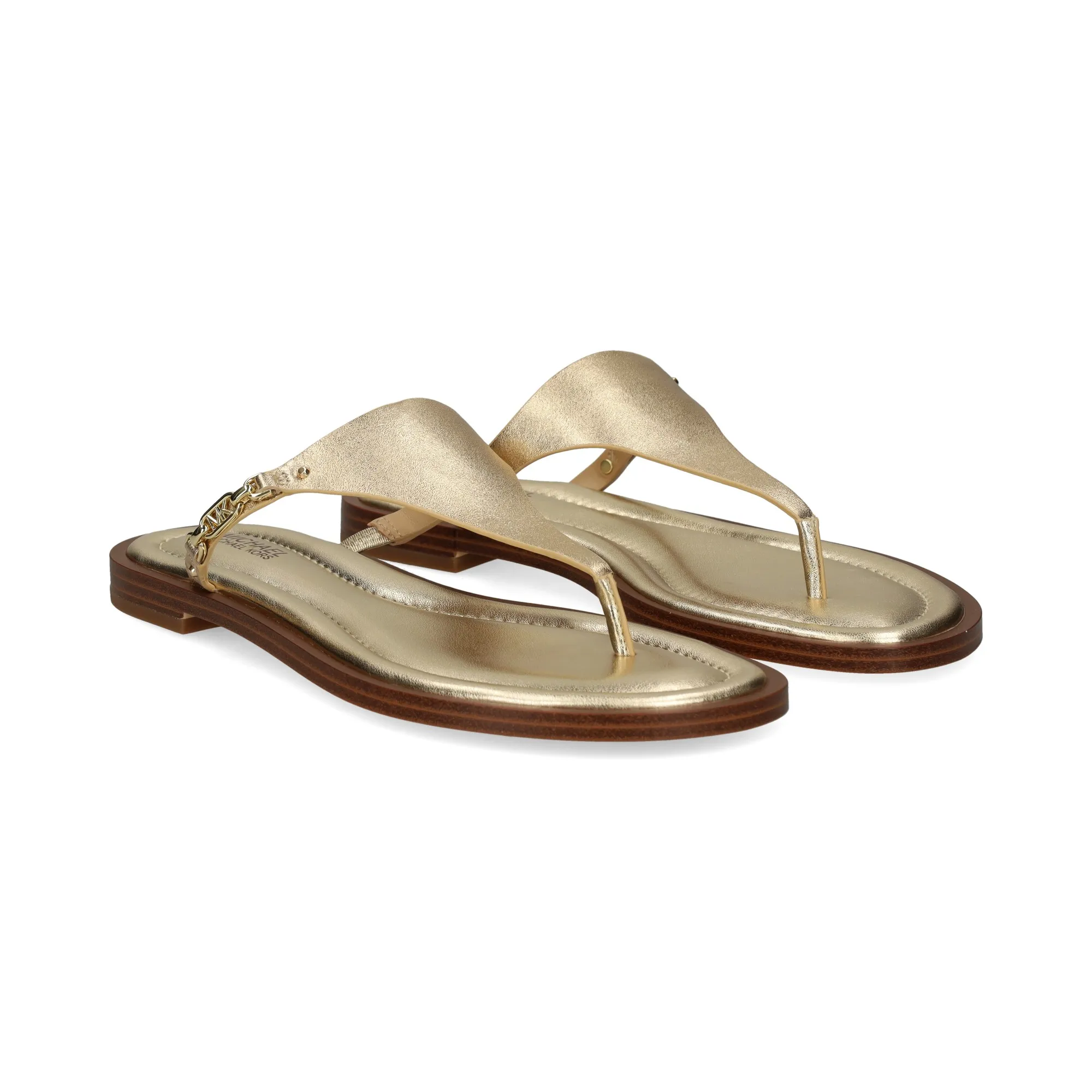 MICHAEL KORS Sandalias planas de Mujer 740 PALE GOLD