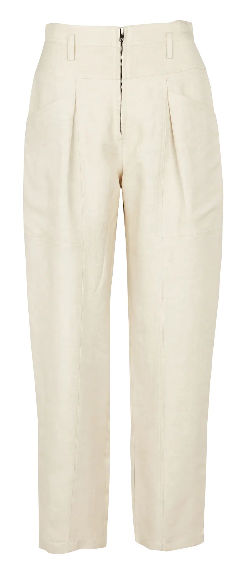 MIERA  PANTALóN ANCHO DE MEZCLA DE LINO EN BEIGE