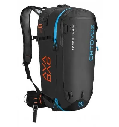 MOCHILA AIRBAG ORTOVOX ASCENT 28 S AVABAG CON AVABAGUNIT (NEGRO ANTRACITA)