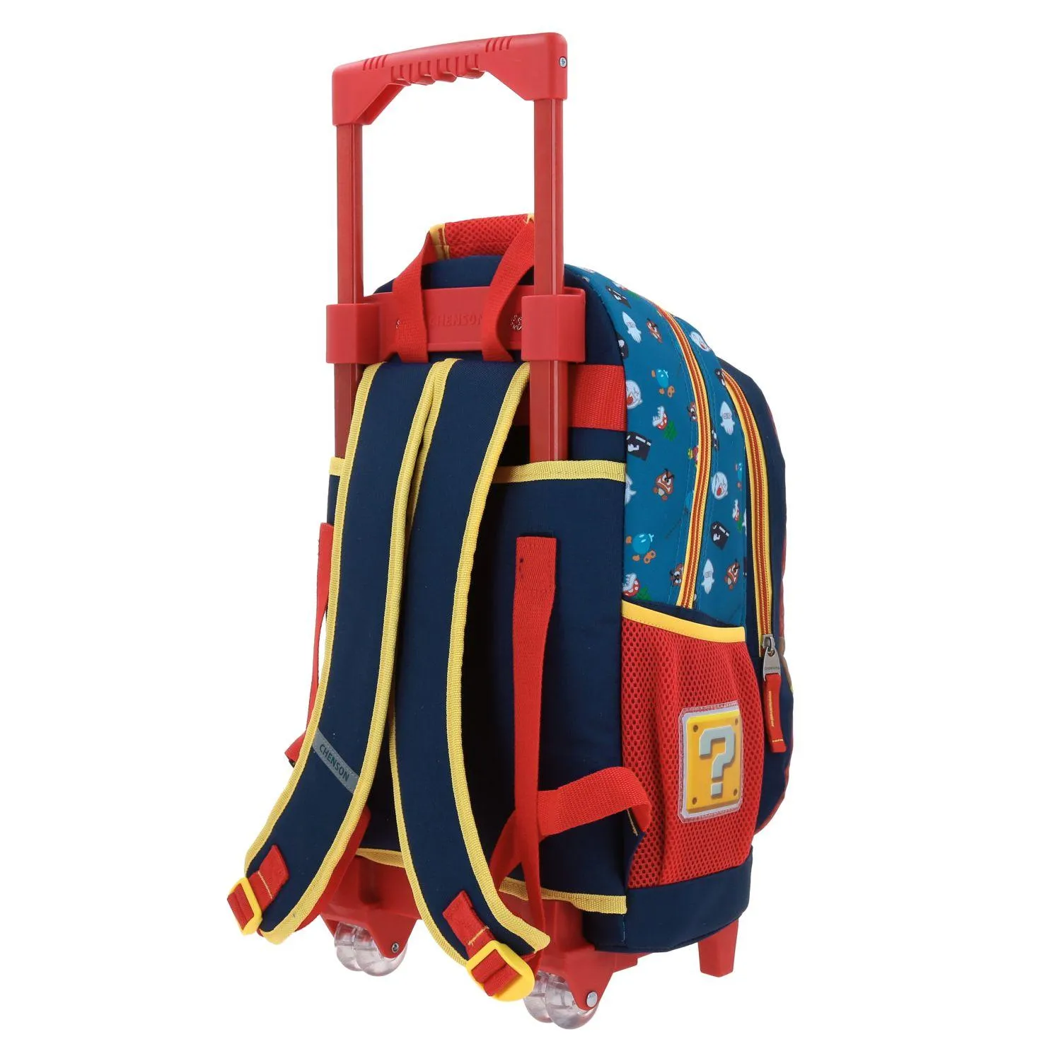 Mochila Con Ruedas Azul Grande Mario Bros Para Nio Chenson Wers
