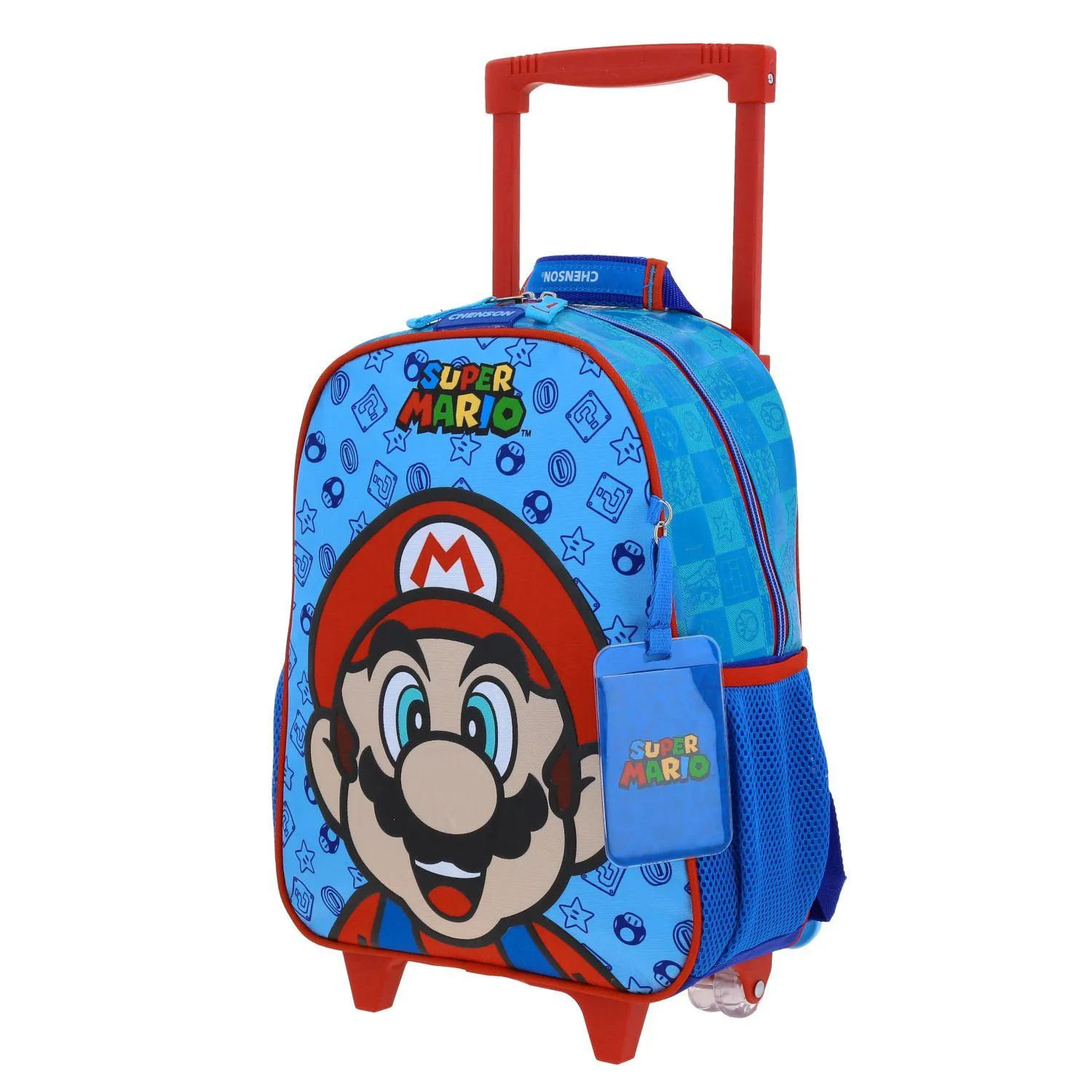 Mochila Con Ruedas Azul Mario Bros Chica Para Nio Chenson Flep