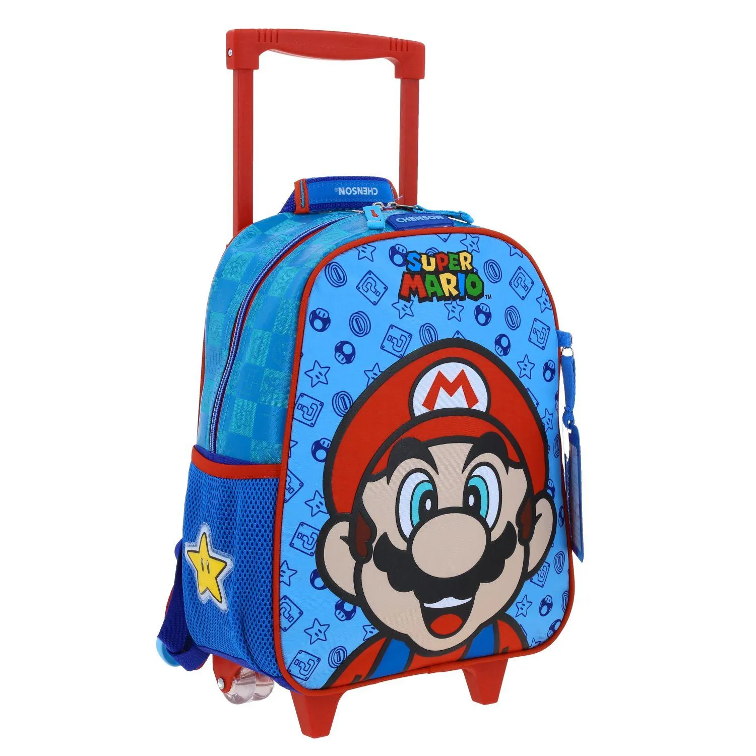 Mochila Con Ruedas Azul Mario Bros Chica Para Nio Chenson Flep