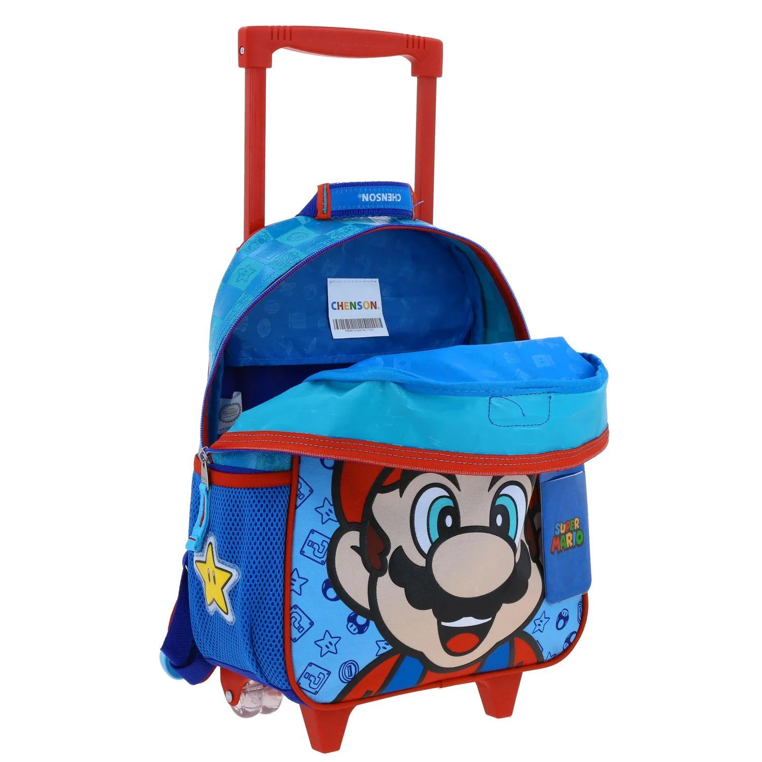Mochila Con Ruedas Azul Mario Bros Chica Para Nio Chenson Flep