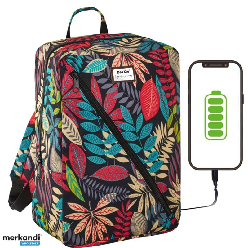 MOCHILA DE VIAJE 40X20X25 PORTáTIL PARA AVIONES USB LIGERO PARA RYANAIR WIZZAIR BCROSSCF