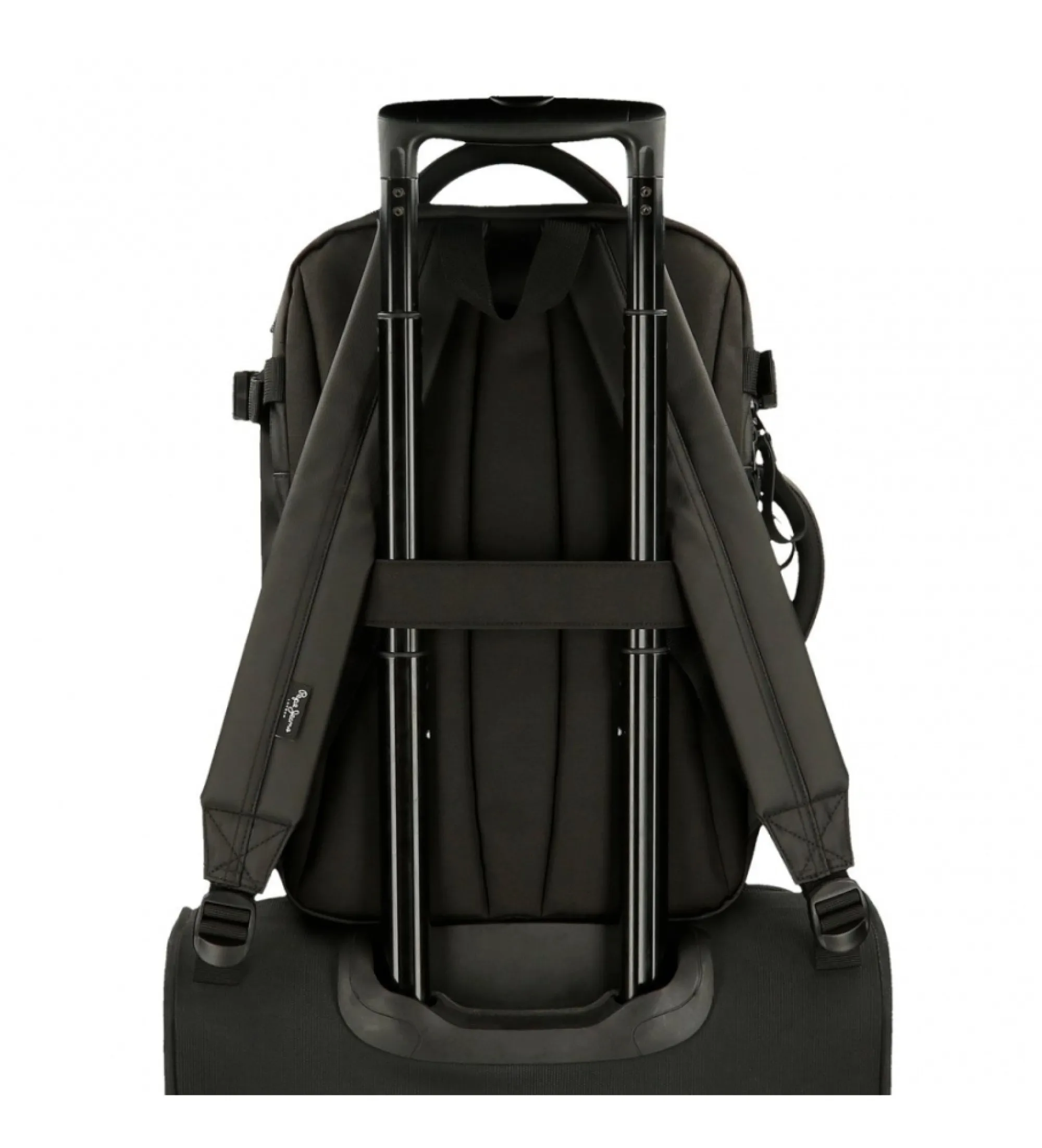 Mochila de viaje adaptable portaordenador y tablet Pepe Jeans Hoxton negro