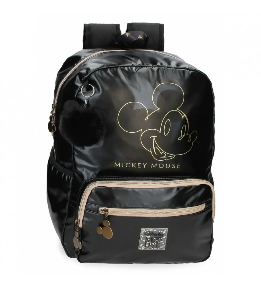 Mochila Escolar Mickey Outline con portaordenador negro