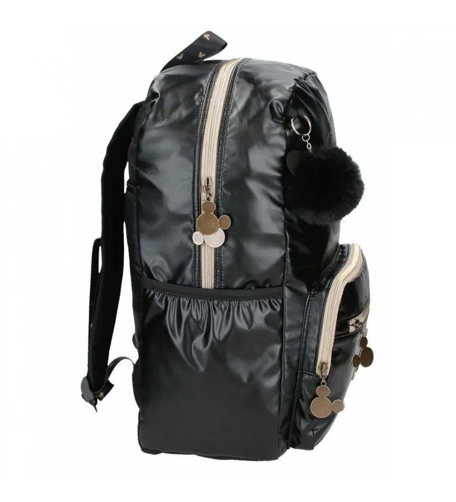 Mochila Escolar Mickey Outline con portaordenador negro