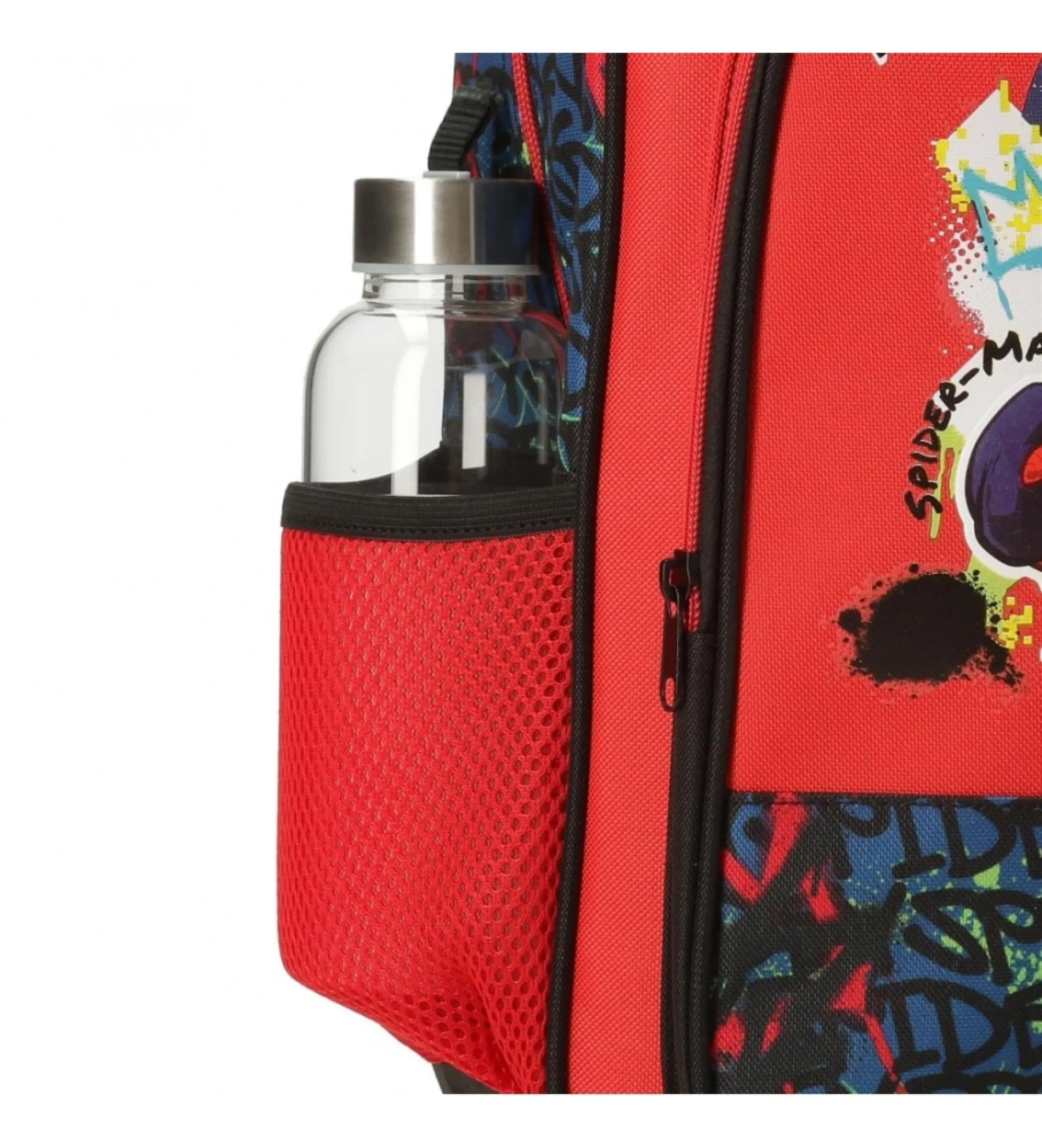 Mochila Spiderman urban 40cm  con carrorojo, marino