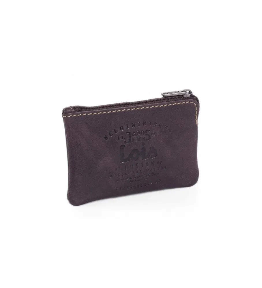 Monedero de piel 11002 marrón
