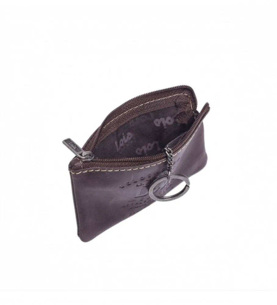 Monedero de piel 11002 marrón