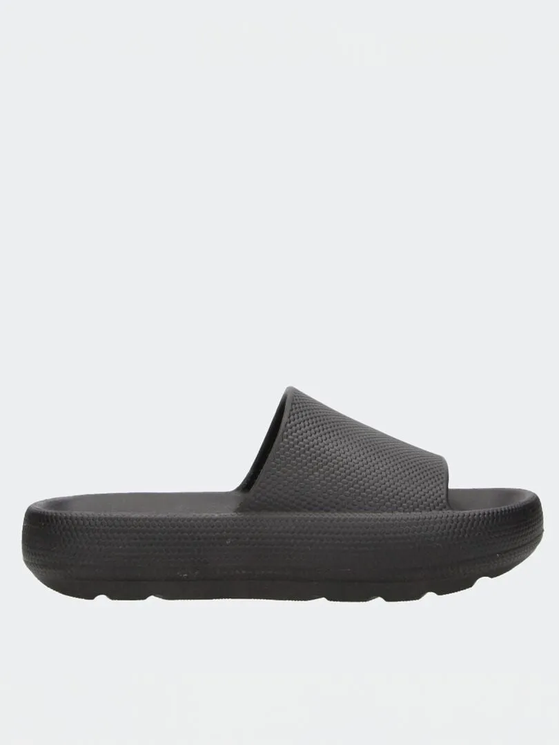 MULES CON SUELA GRUESA  NEGRO