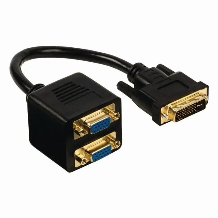 NEDIS CCGP32952BK02 CABLE ADAPTADOR DVI DVII 24 + 5 PINES MACHO2X VGA HEMBRA 0.2 M BLA