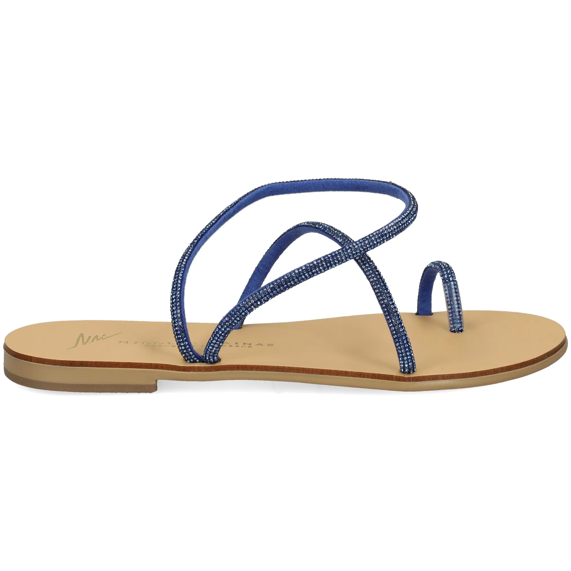 NICOLAS LAINAS Sandalias planas de Mujer AZUL