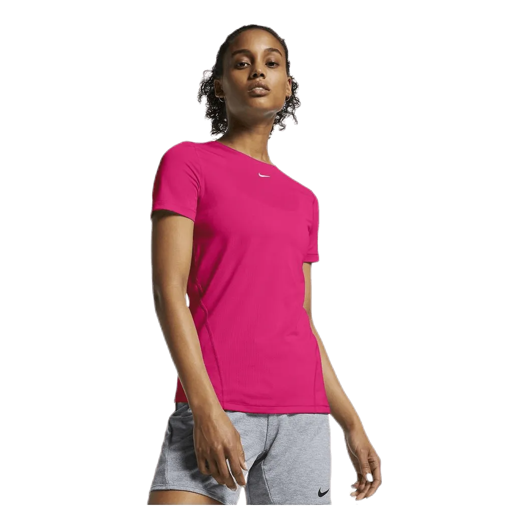 Nike Pro Top SS All Over Mesh Pink/White