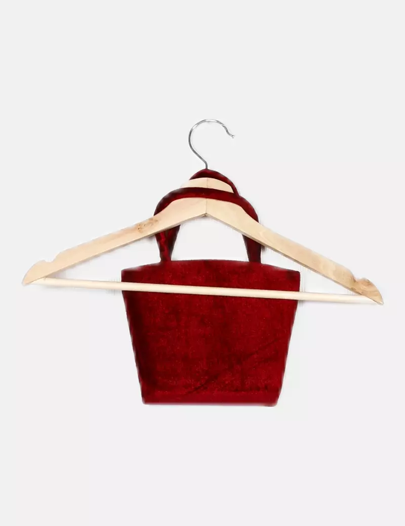 NoName Bolso terciopelo granate