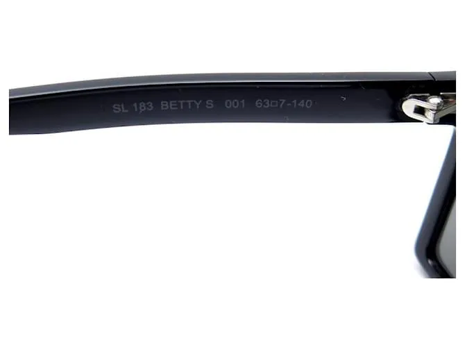 NUEVAS GAFAS DE SOL SAINT LAURENT BETTY SL183 EN GAFAS DE SOL DE RESINA NEGRA Negro 