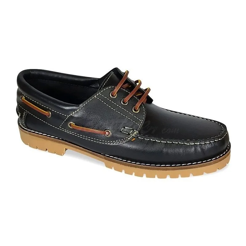 Náuticos de Hombre Piel 200 Negro, de Casual Shoes