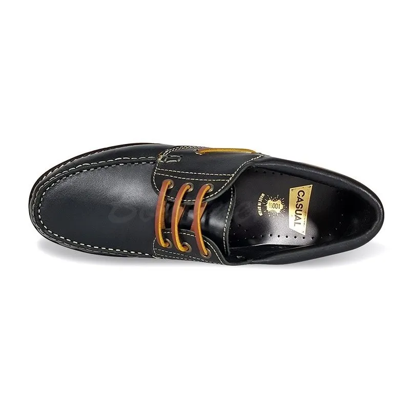 Náuticos de Hombre Piel 200 Negro, de Casual Shoes