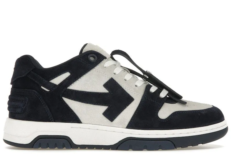 OFFWHITE OUT OF OFFICE OOO LOW TOPS NAVY BLUE SUEDE