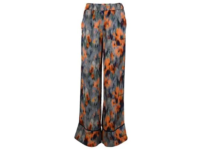 OFF WHITE PANTALóN CHINO OFFWHITE EN VISCOSA MULTICOLOR IMPRESIóN DE PITóN 