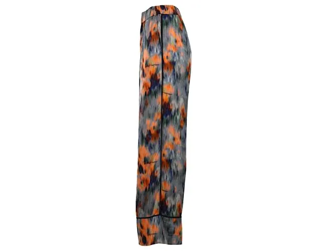 OFF WHITE PANTALóN CHINO OFFWHITE EN VISCOSA MULTICOLOR IMPRESIóN DE PITóN 