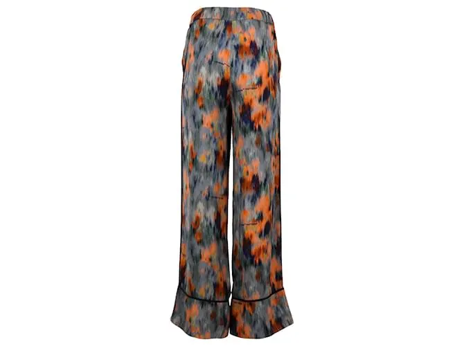 OFF WHITE PANTALóN CHINO OFFWHITE EN VISCOSA MULTICOLOR IMPRESIóN DE PITóN 