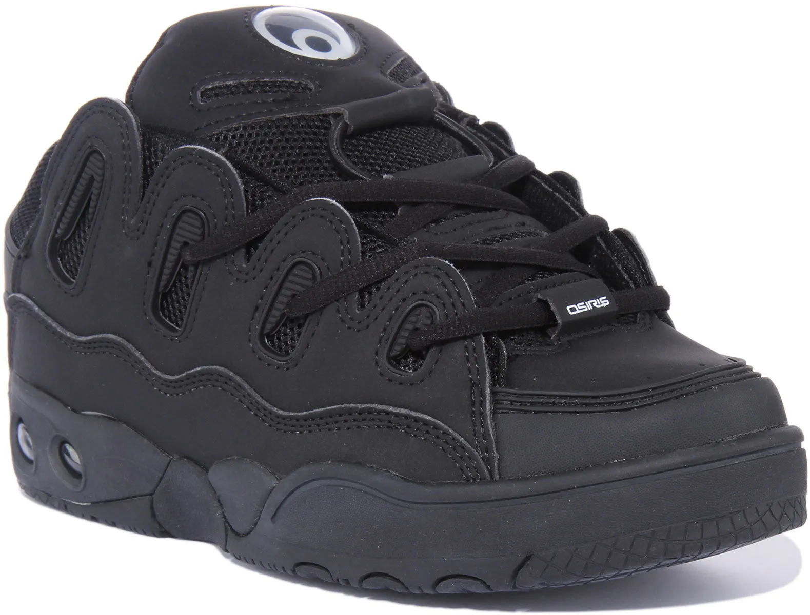 Osiris D3 OG Zapatillas de deporte con cordones para hombre en todo negro