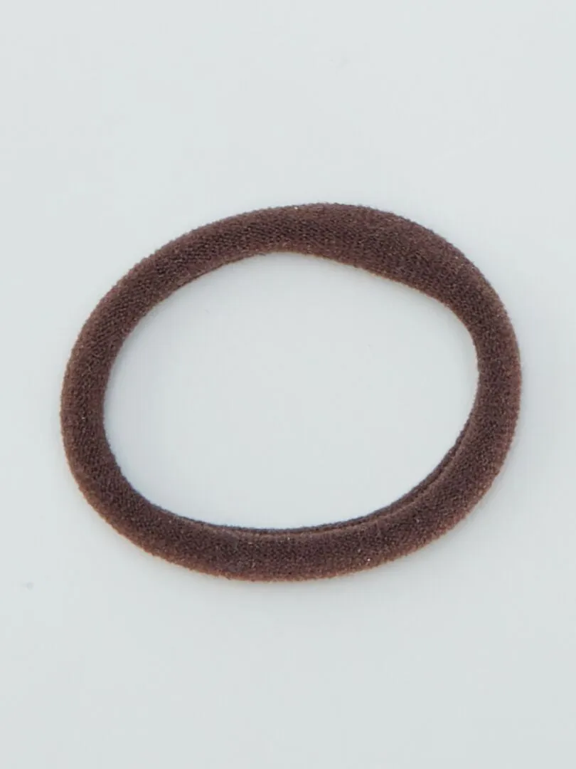 PACK DE 10 GOMAS PARA EL PELO  MARRON