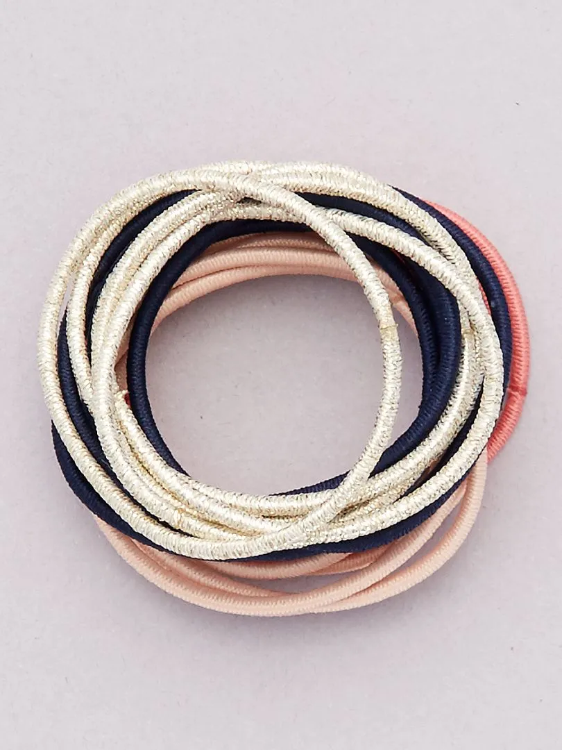 PACK DE 20 GOMAS PARA EL PELO  ROSA