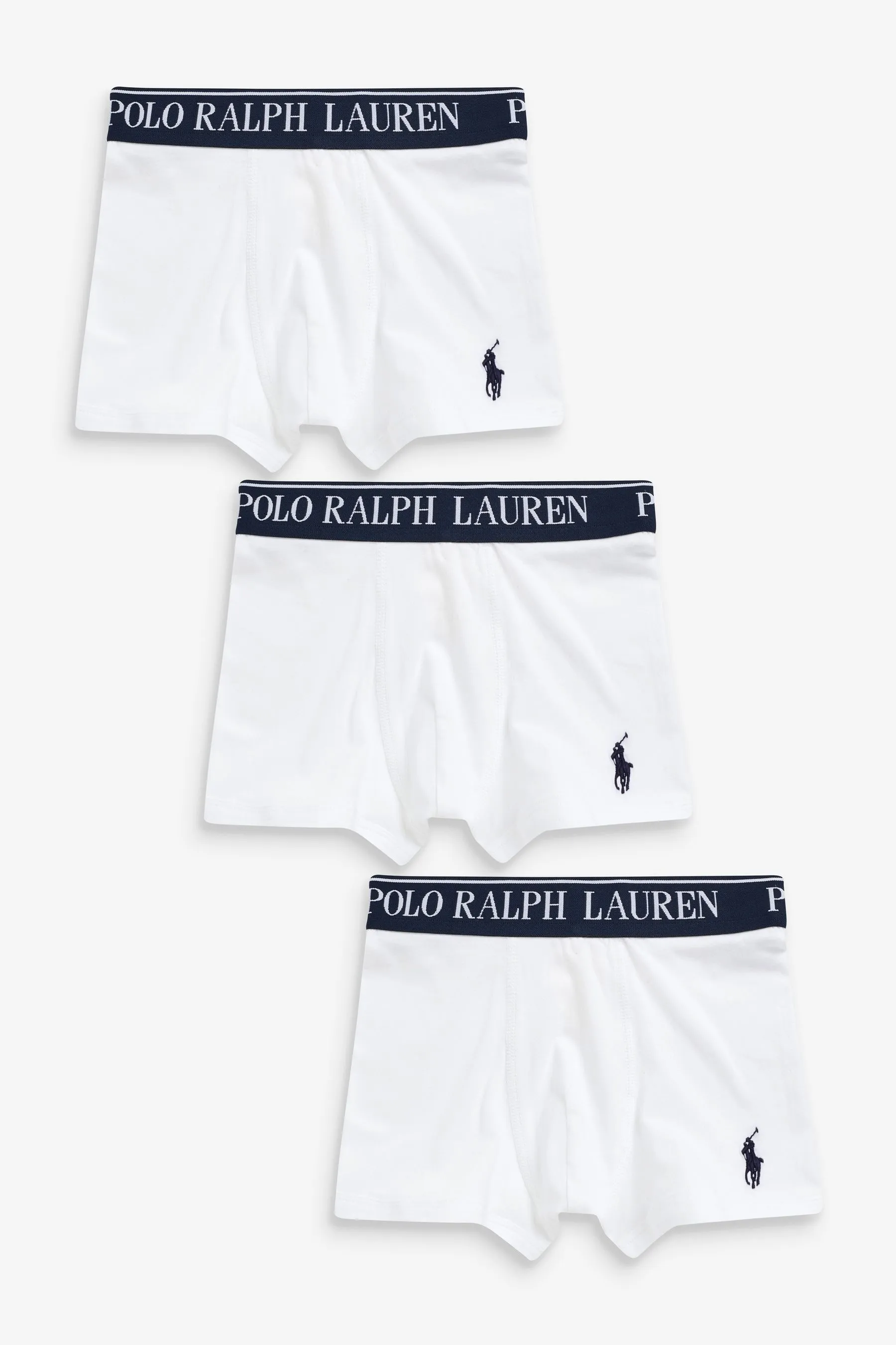 Pack de 3 boxers blancos de niño con cinturilla de Polo Ralph Lauren