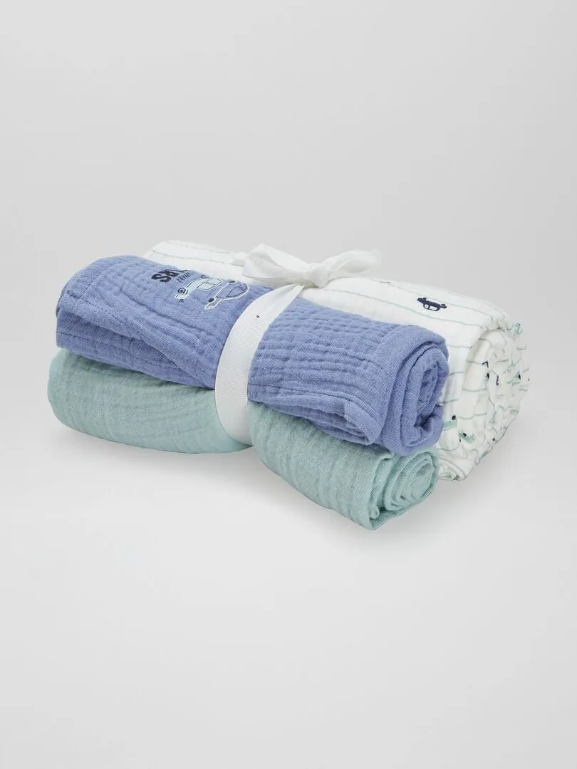 PACK DE 3 MUSELINAS PARA BEBé  BLANCO