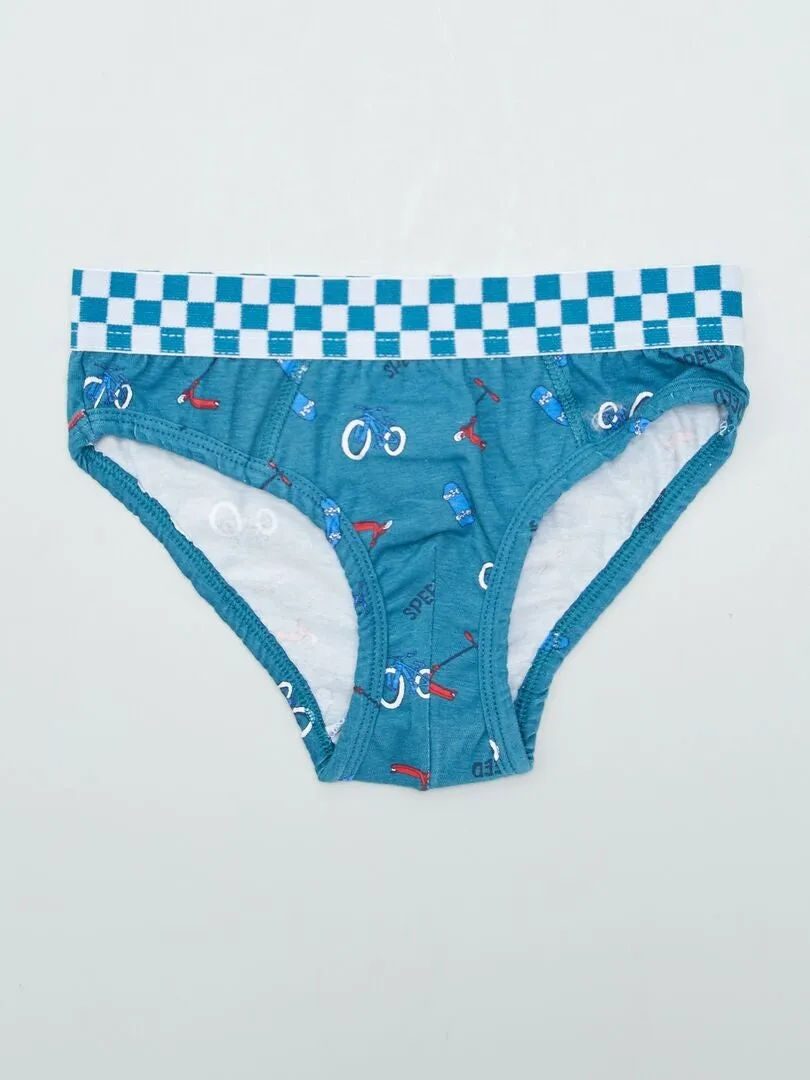 PACK DE 3 SLIPS CON ESTAMPADO  BLANCO