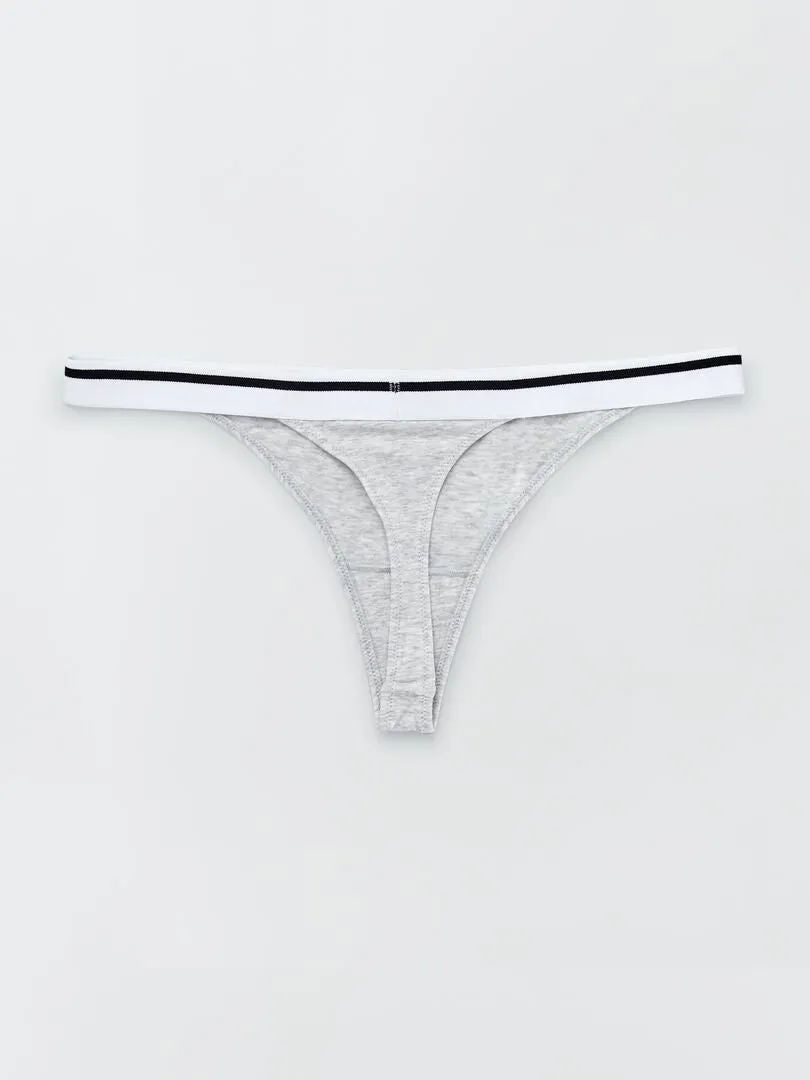 PACK DE 3 TANGAS DE ALGODóN  GRIS