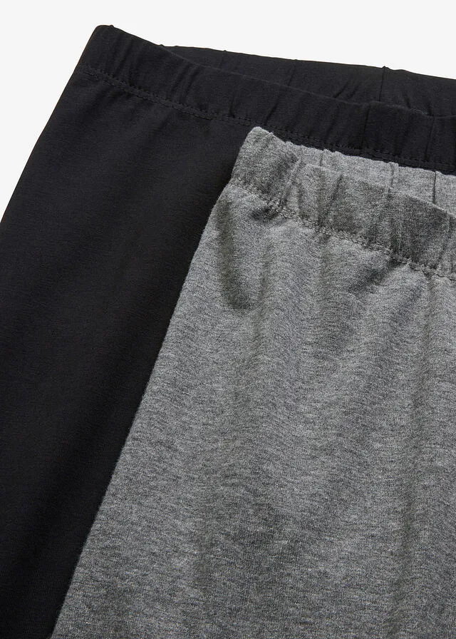 PACK DE DOS LEGGINGS BáSICOS GRIS JASPEADONEGRO