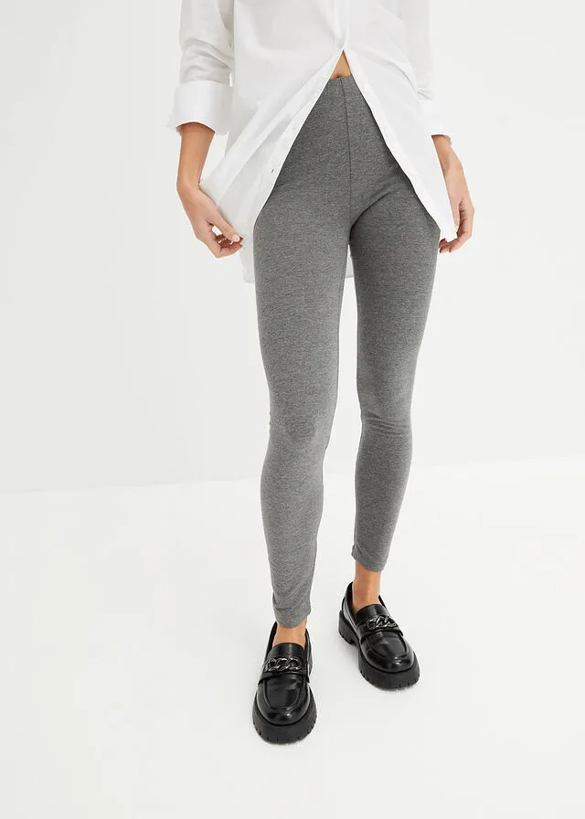 PACK DE DOS LEGGINGS BáSICOS GRIS JASPEADONEGRO
