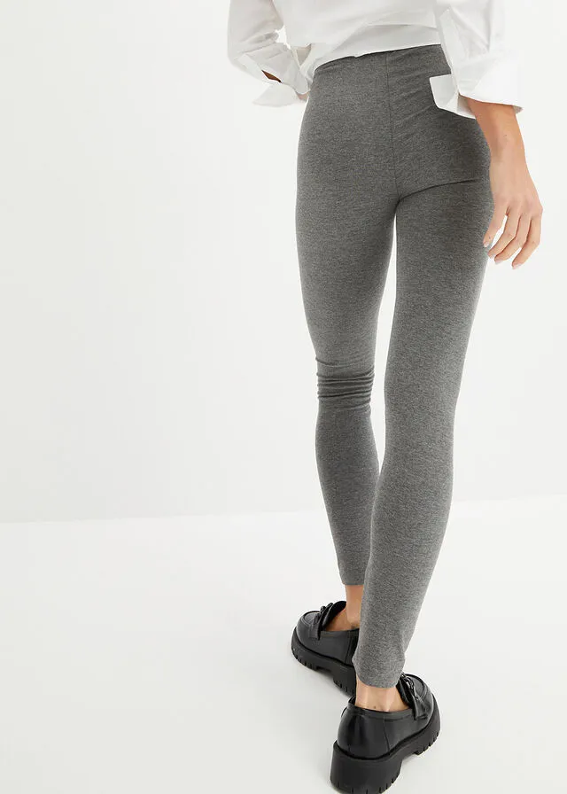 PACK DE DOS LEGGINGS BáSICOS GRIS JASPEADONEGRO