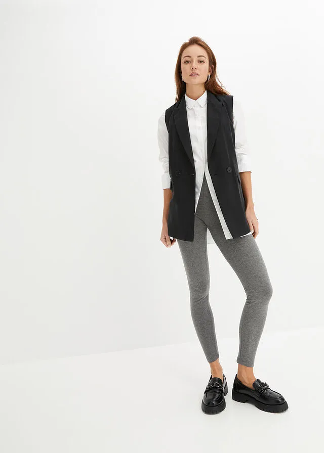 PACK DE DOS LEGGINGS BáSICOS GRIS JASPEADONEGRO