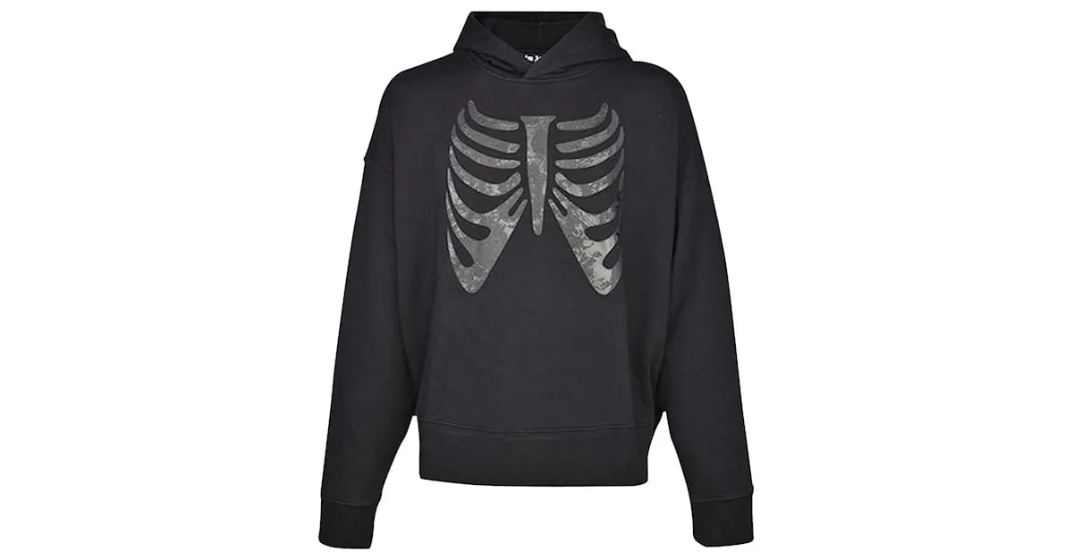 Palm Angels Sudadera con capucha esqueleto x ropa final Negro 