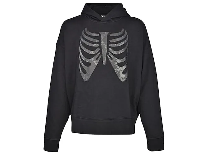 Palm Angels Sudadera con capucha esqueleto x ropa final Negro 