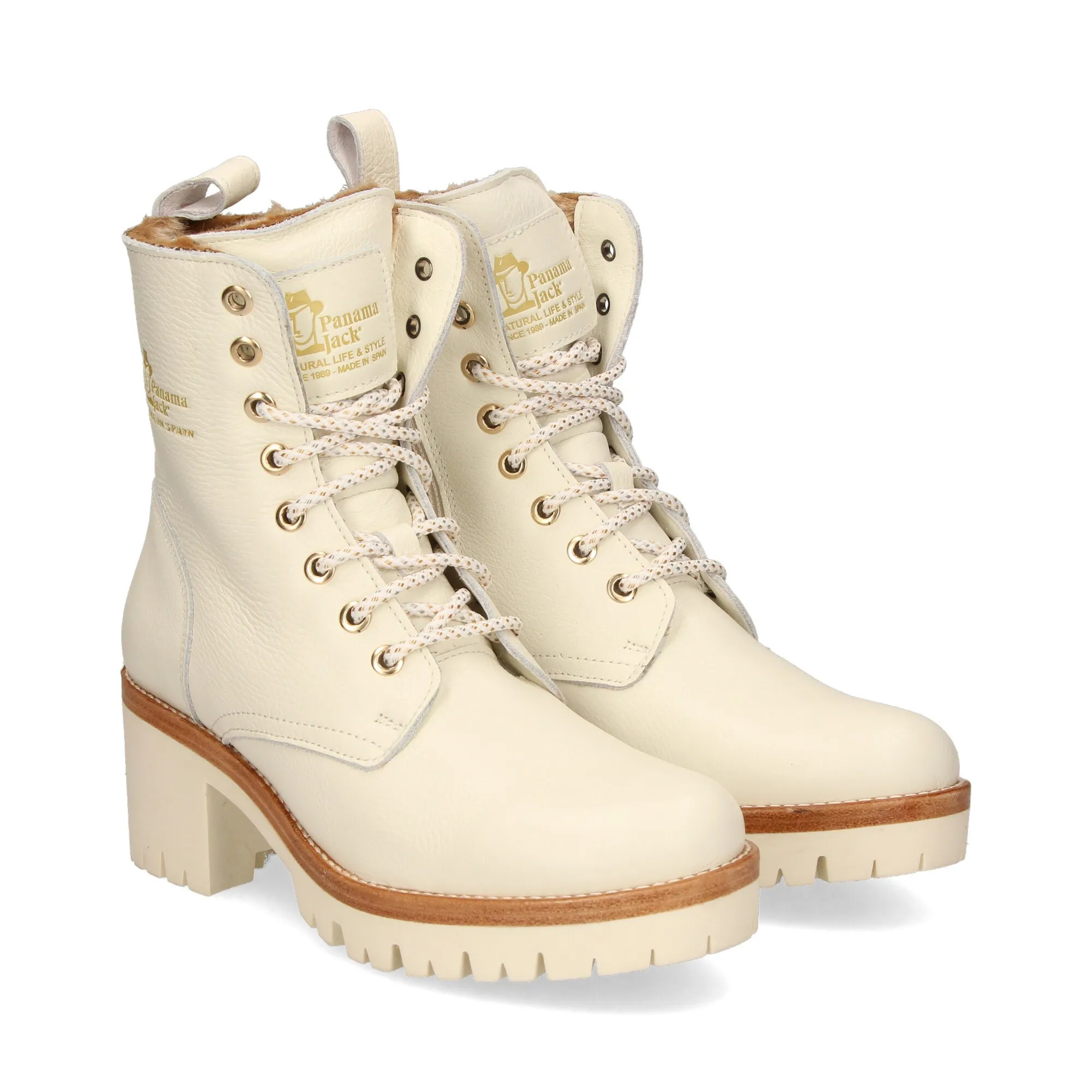 PANAMA JACK Botines con tacón de Mujer B6 blanco