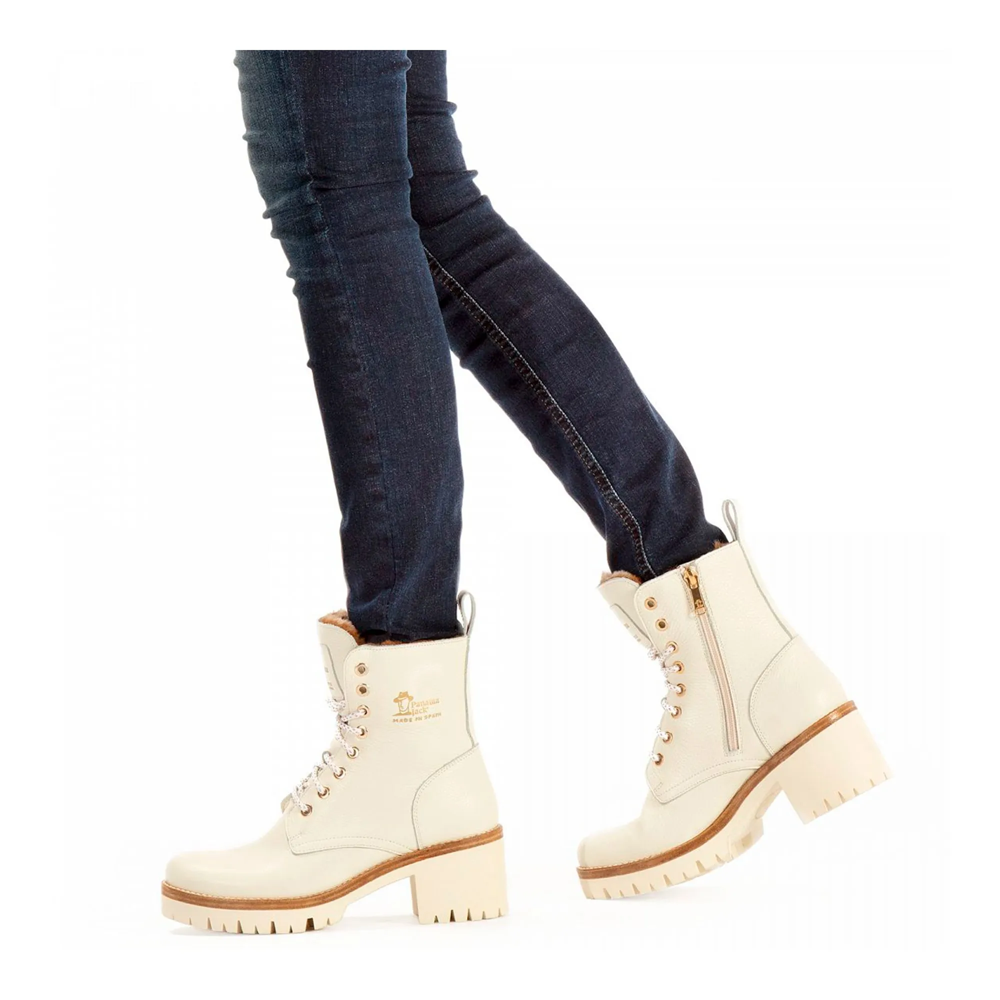 PANAMA JACK Botines con tacón de Mujer B6 blanco