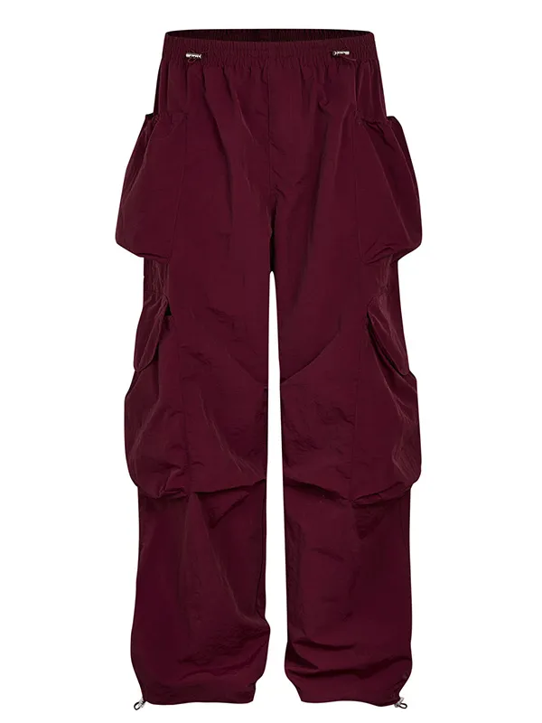 Pantalones cargo con bolsillo con cordón