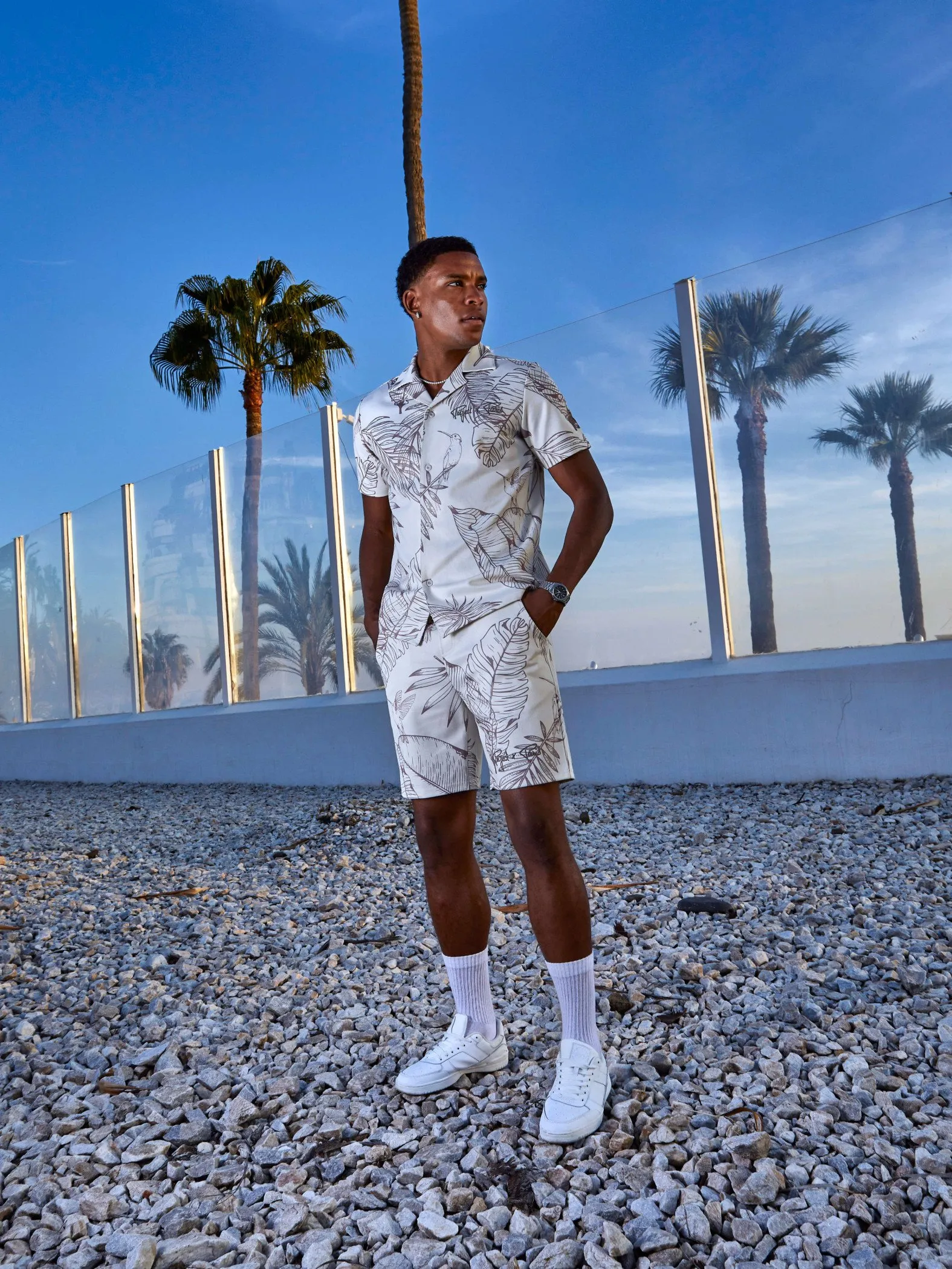 Pantalones cortos con estampado de lujo