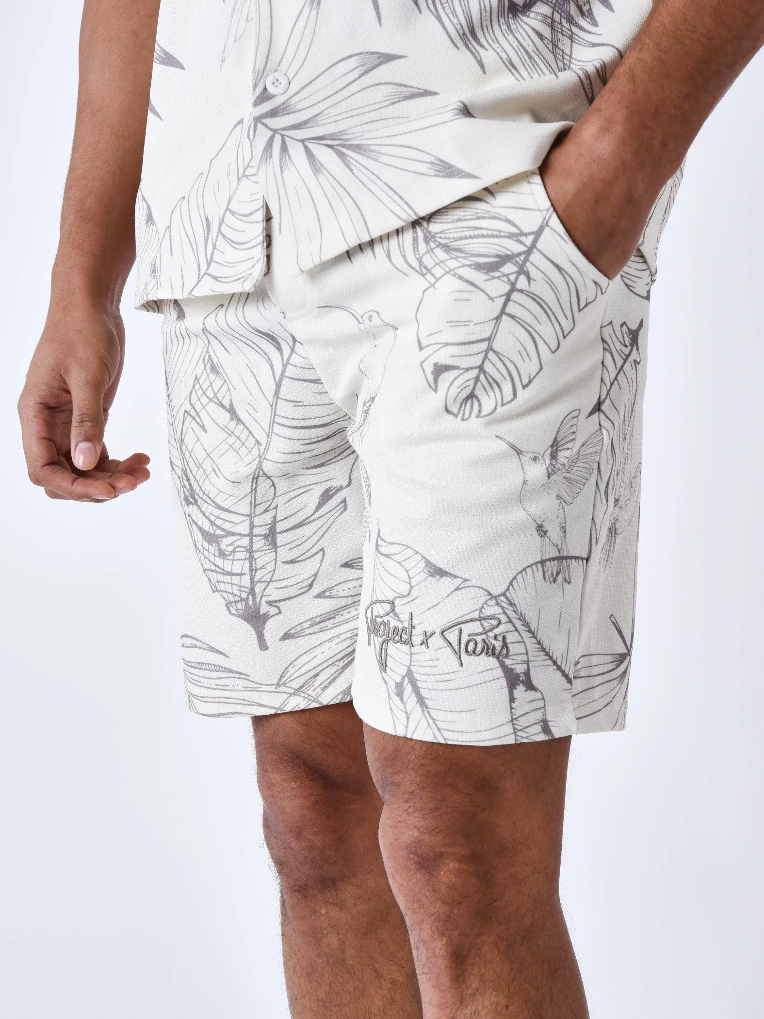 Pantalones cortos con estampado de lujo