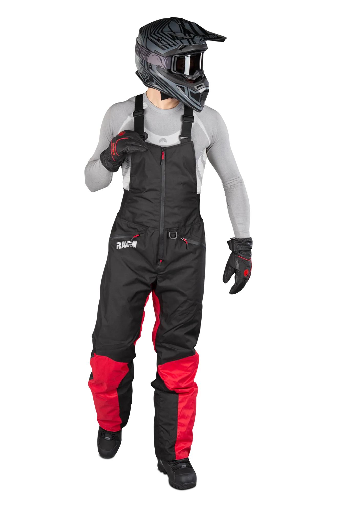PANTALONES RAVEN FRONTLINE NEGROROJO 